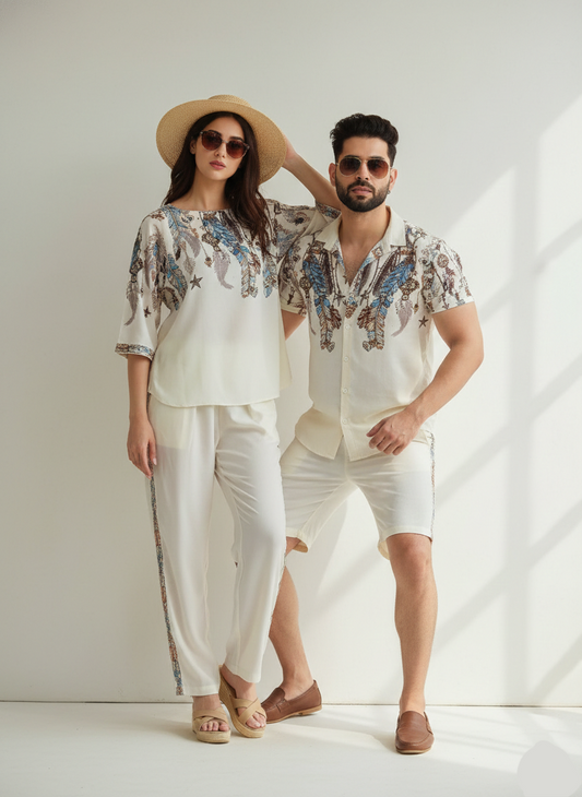 Coastal Whisper Linen Set for Men