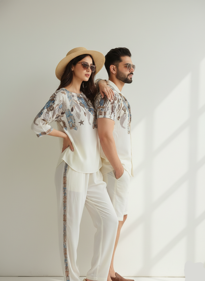 Coastal Whisper Linen Set for Men