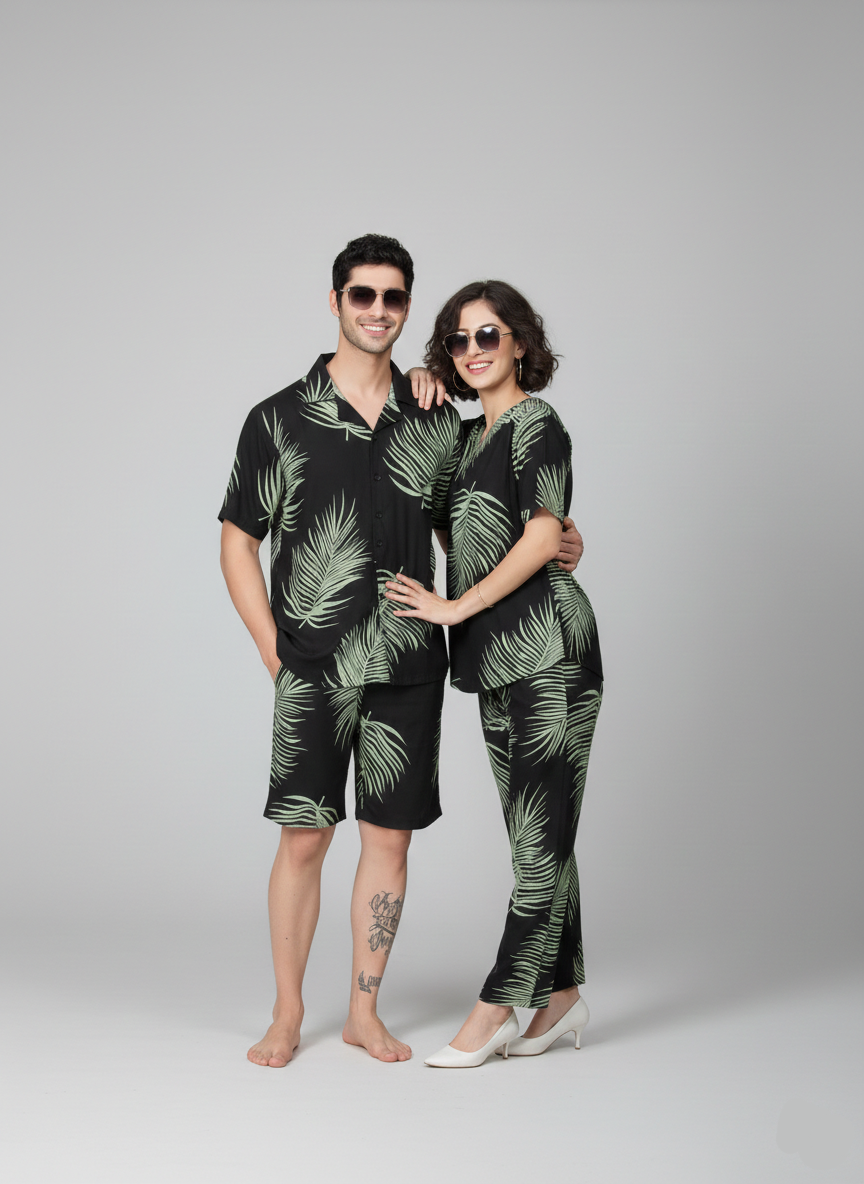 Palm Noir Co-ord Set for Men