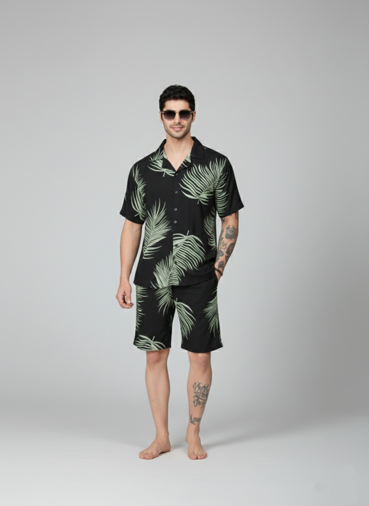 Palm Noir Co-ord Set for Men