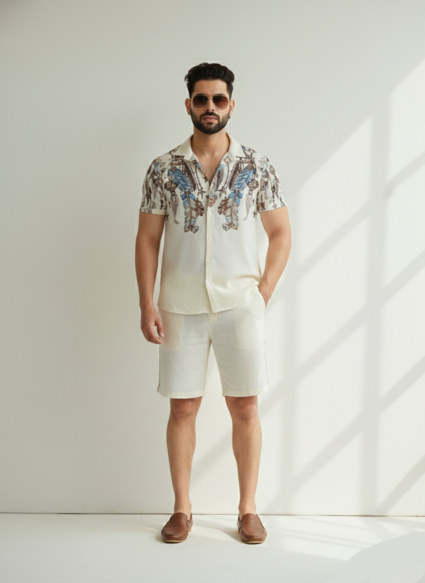 Coastal Whisper Linen Set for Men